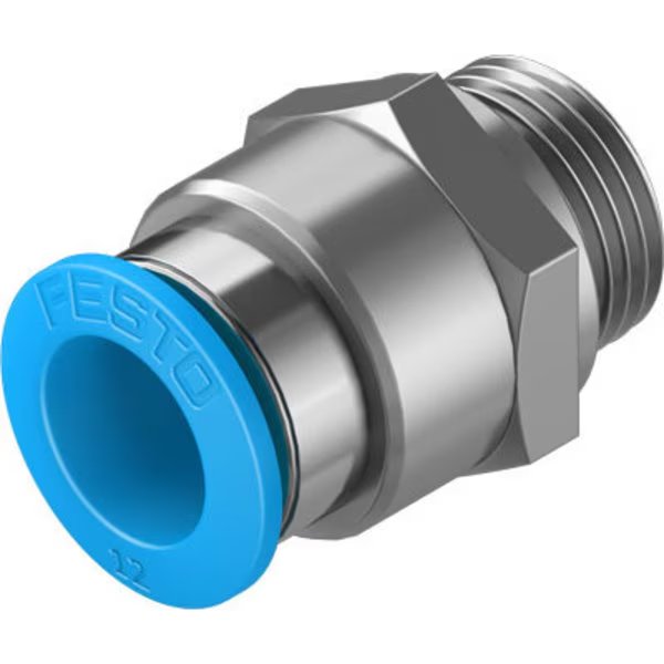 Push-In Fitting QS-G3/8-12, Festo, Mfr#: QS-G3/8-12